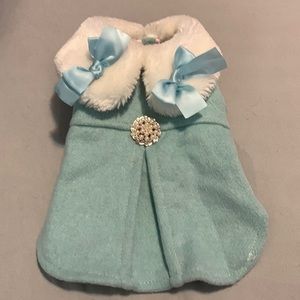 Pretty Blue And White Dog Dress